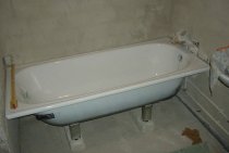 Installation de bain en fonte à faire soi-même