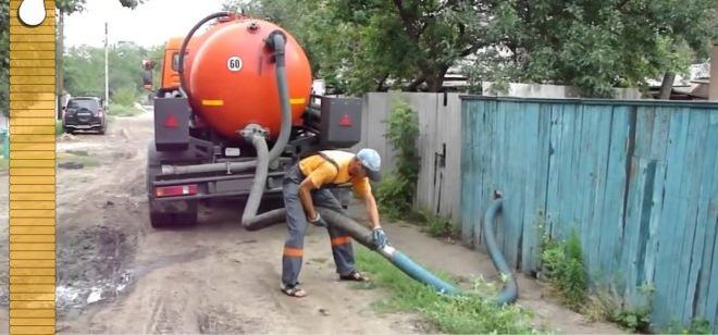 Vidange des puisards. Services d'un aspirateur et d'un ilosos