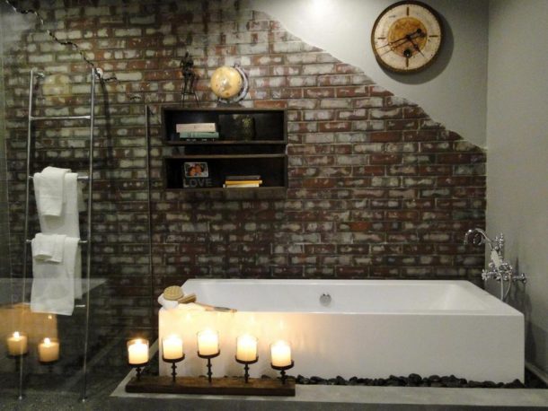 Salle de bain style loft