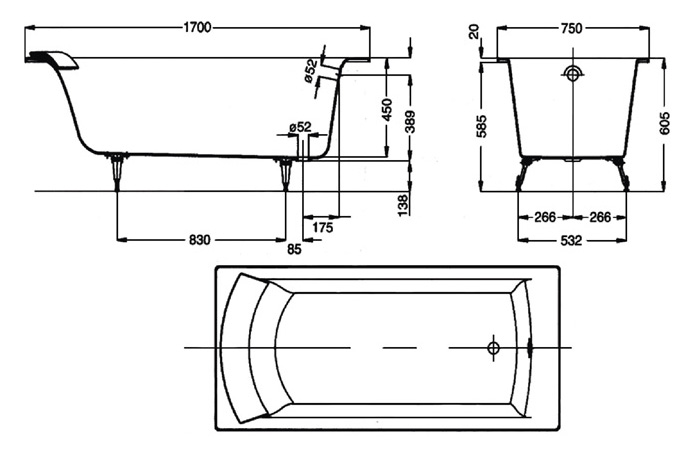 Installation de bain en fonte à faire soi-même