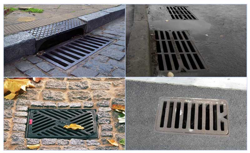 Entrées d'eau de pluie pour les types et l'installation des égouts pluviaux