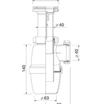 Siphon de bouteille pour l'évier