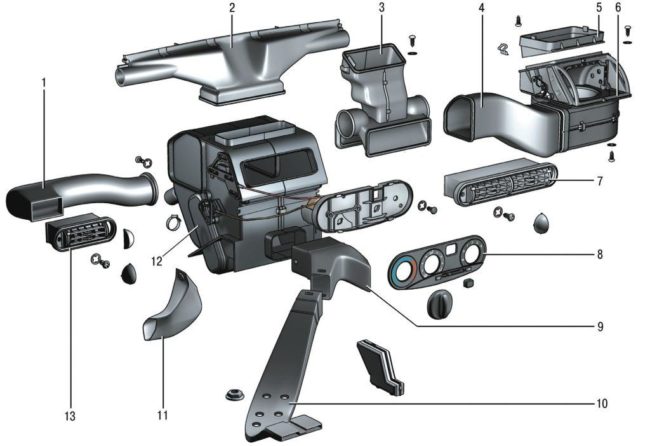 Remplacement des câbles d'entraînement de chauffage Chevrolet Niva