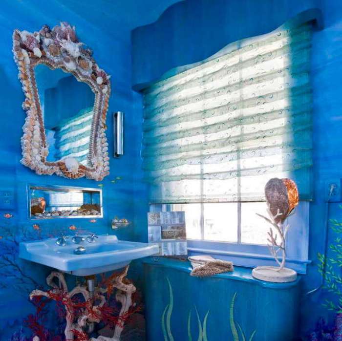 Salle de bain de style nautique